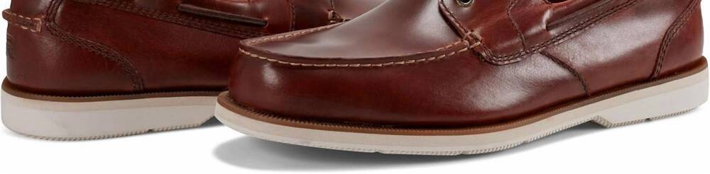 NEW ROCKPORT men's southport boat shoe in brown